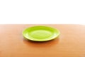 Empty green plate