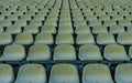 Empty green seats on stadium Royalty Free Stock Photo