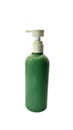 an empty green soap dispenser isolated on white background. packaging for liquid product Royalty Free Stock Photo