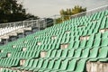 Empty green spectators seats