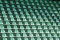 Empty green spectators seats