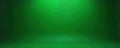 Empty green studio background with soft gradient. Suitable for chroma key animation, video production. Blank canvas for various