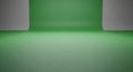 Empty Green Studio Cyclorama with Soft Lighting and Subtle Shadows Royalty Free Stock Photo
