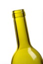 Empty green wine bottle isolated over white Royalty Free Stock Photo