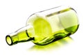 Empty green wine bottle Royalty Free Stock Photo