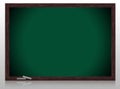 Empty Greenboard with wooden frame Royalty Free Stock Photo