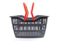 Empty grey shopping basket