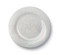 Empty grey speckled ceramic plate Royalty Free Stock Photo