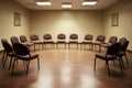 empty group therapy room with chairs in a circle Royalty Free Stock Photo
