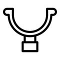 Empty gutter icon, outline style