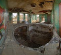 Empty hall of a long abandoned brewery in Germany