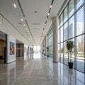 Empty hall in the modern office building Royalty Free Stock Photo