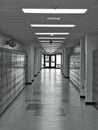 Empty halls at Frontier Trail Middle School in Olathe Kansas