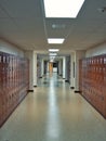 Empty halls at Frontier Trail Middle School in Olathe Kansas