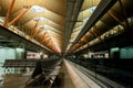 An Empty Halls of the Madrid Airport Terminal