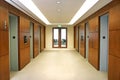 Empty hallway between elevators Royalty Free Stock Photo