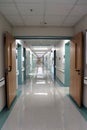 Empty hallway in a hospital Royalty Free Stock Photo