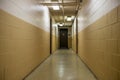 Empty Hallway, Cinder Blocks, Bricks