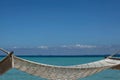 Empty hammock on beach