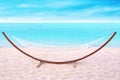 Empty hammock at seaside Royalty Free Stock Photo