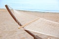 Empty hammock at seaside Royalty Free Stock Photo