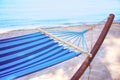 Empty hammock at seaside Royalty Free Stock Photo