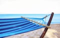 Empty hammock at seaside. Royalty Free Stock Photo