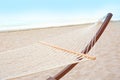 Empty hammock at seaside . Time to relax Royalty Free Stock Photo