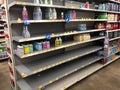 Empty Hand Soap Racks at Denver Walmart During Corona Virus COVID-19 Outbreak 2020