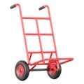 Empty Hand Truck, 3D rendering Royalty Free Stock Photo
