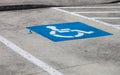 Empty handicapped parking spot Royalty Free Stock Photo