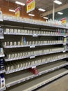 Empty Handwash section in HEB San Antonio Royalty Free Stock Photo