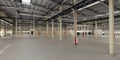 Empty Hangar delivery warehouse 3d render image Royalty Free Stock Photo