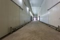 Empty hangar for fruits and vegetables in storage stock. production warehouse. Plant Industry