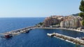 the empty harbor of Monaco city