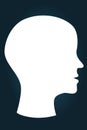 Empty Head Silhouette dark background Royalty Free Stock Photo