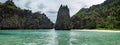 Empty Hidden Beach in El Nido, Palawan.