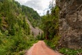 Mountain hidden trail empty road