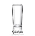 Empty highball glass