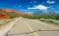 Empty Highway Through the American Southwest Royalty Free Stock Photo