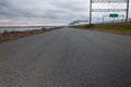 Empty highway asphalt road and beautiful dramatic cloudy sky Royalty Free Stock Photo