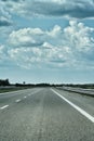 Empty highway asphalt road and beautiful sky Royalty Free Stock Photo