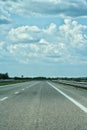 Empty highway asphalt road and beautiful sky Royalty Free Stock Photo