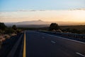 Empty highway asphalt road and beautiful sky sunset landscape. Royalty Free Stock Photo