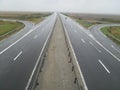 Empty highway - bird view