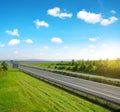 Empty highway with blue sky Royalty Free Stock Photo