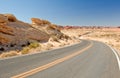 Empty highway in desert Royalty Free Stock Photo