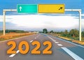 Road ahead in 2022 Royalty Free Stock Photo