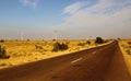 Empty Highway road modern in desert in Rajasthan India