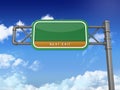 Empty Highway Sign on Blue sky Royalty Free Stock Photo